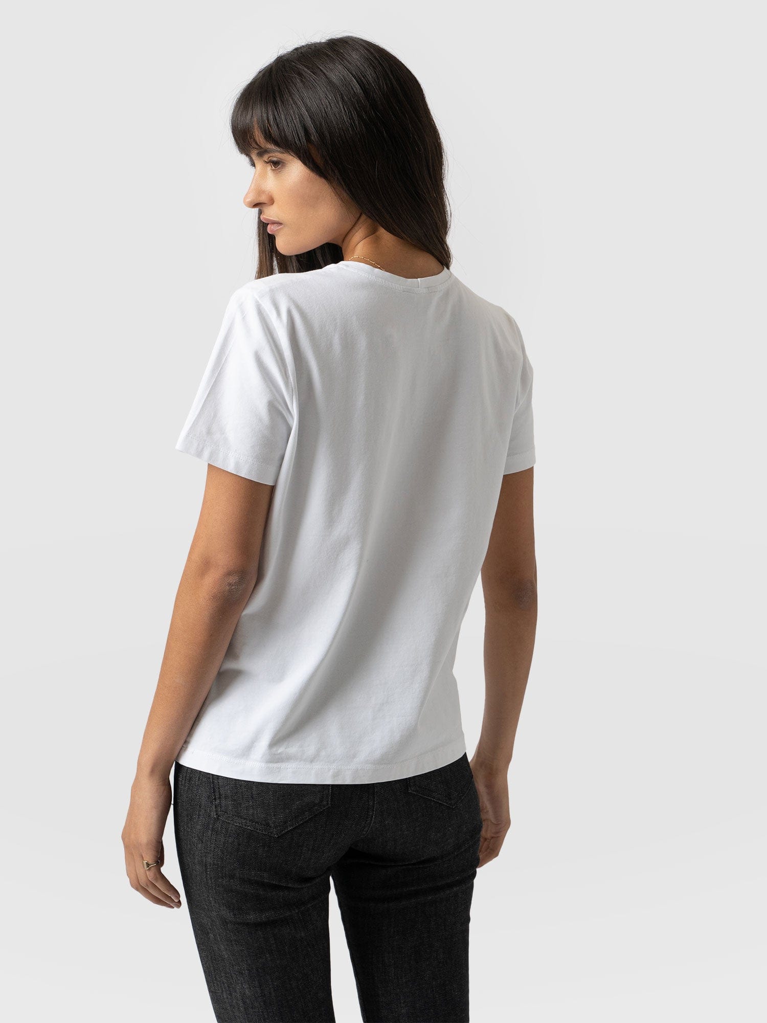 Boyfriend Tee White Rock Roll- Women's T-Shirts | Saint + Sofia® EU